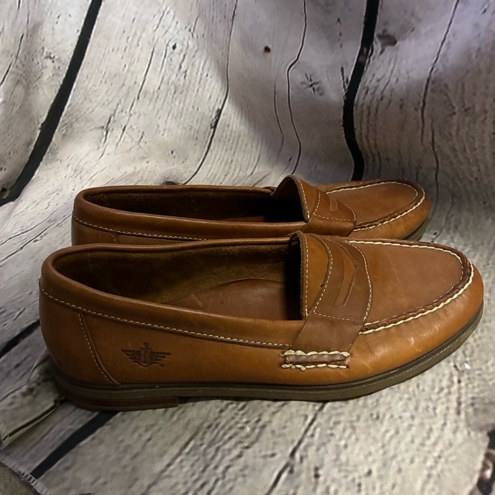 Dockers Unisex Brown Leather Penny Loafers